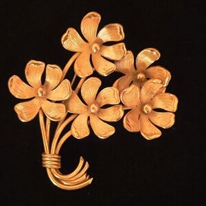 Mid Century Floral Brooch